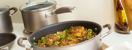 Discount cookware with food