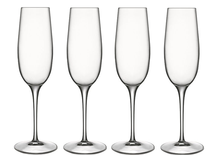 Luigi Bormioli: Crescendo Champagne Flute Glasses 235ML - 4 Pack