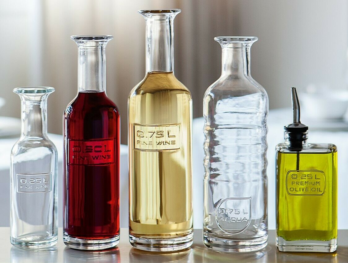 Luigi Bormioli: Optima Wine, Water, Olive Oil & Vinegar Decanters - 4 Pack