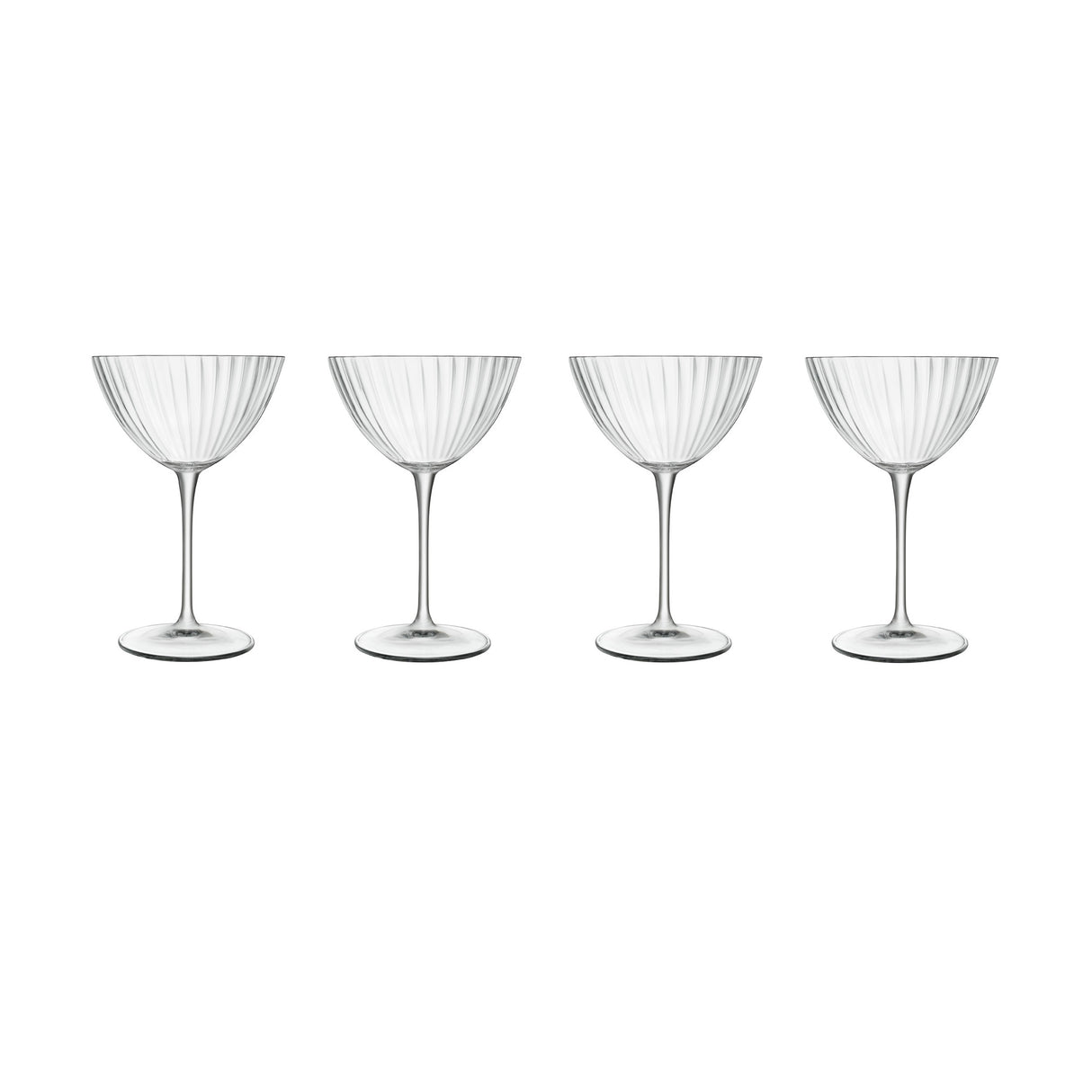 Set of 4 vintage style martini glasses