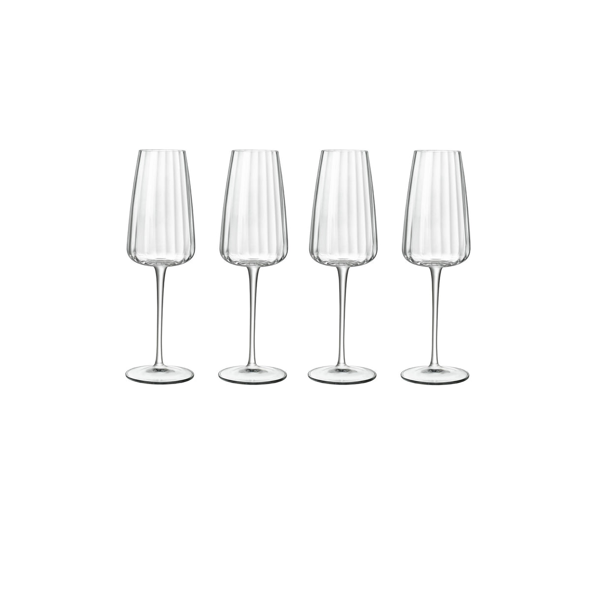 Luigi Bormioli: Optica Sparkling Wine Flute Glasses 210ML - 4 Pack