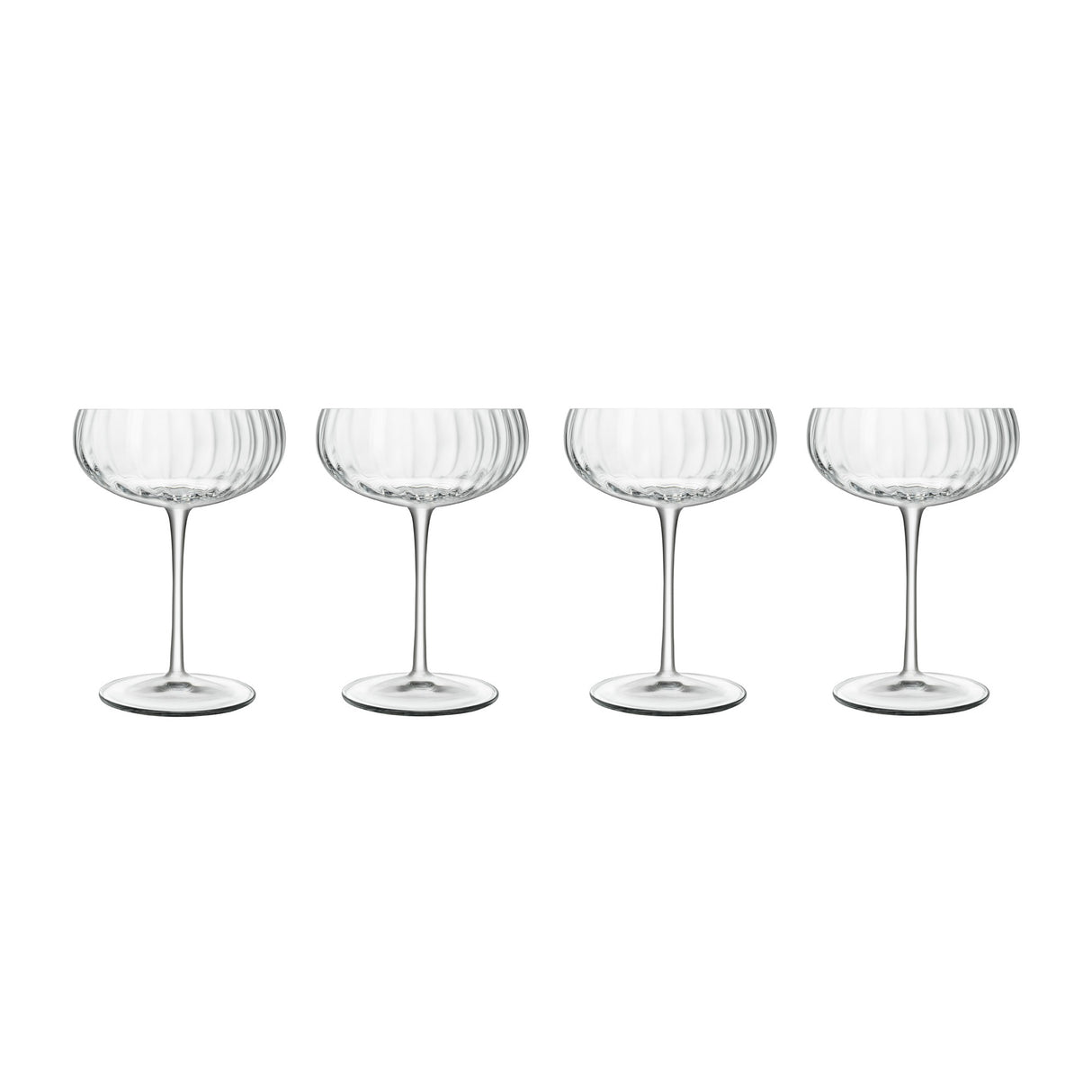 Luigi Bormioli: Optica Champagne Flute Glasses 300ML - 4 Pack
