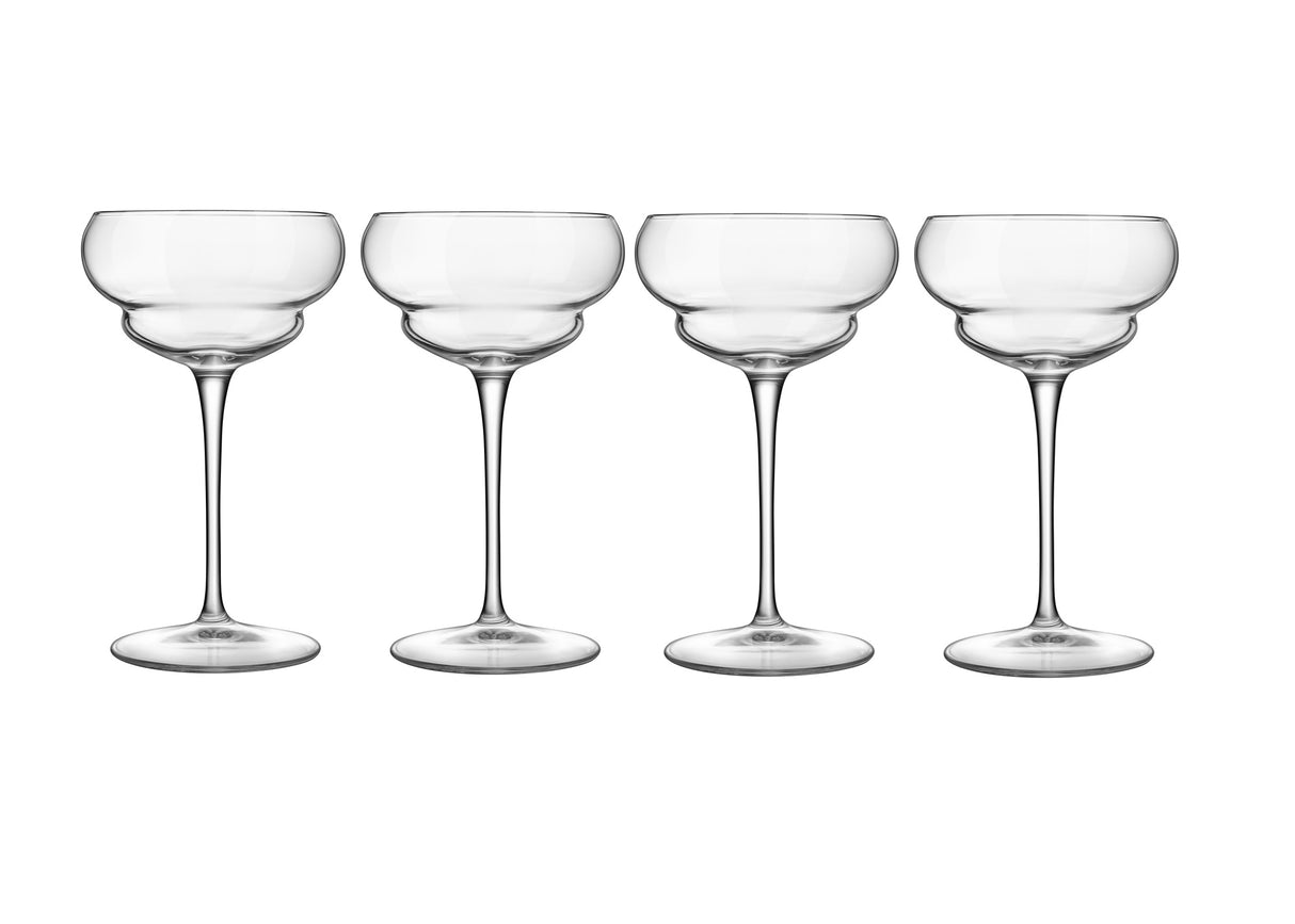 Luigi Bormioli Backdoor '20s Nick & Nora Glasses, 170ml x 4