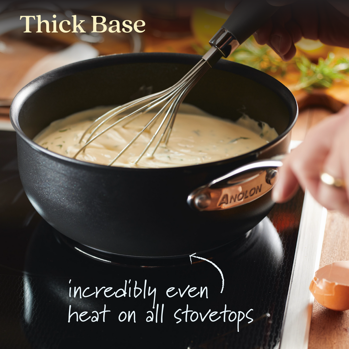 Anolon X SearTech: Non-Stick Saucier Pan & Lid