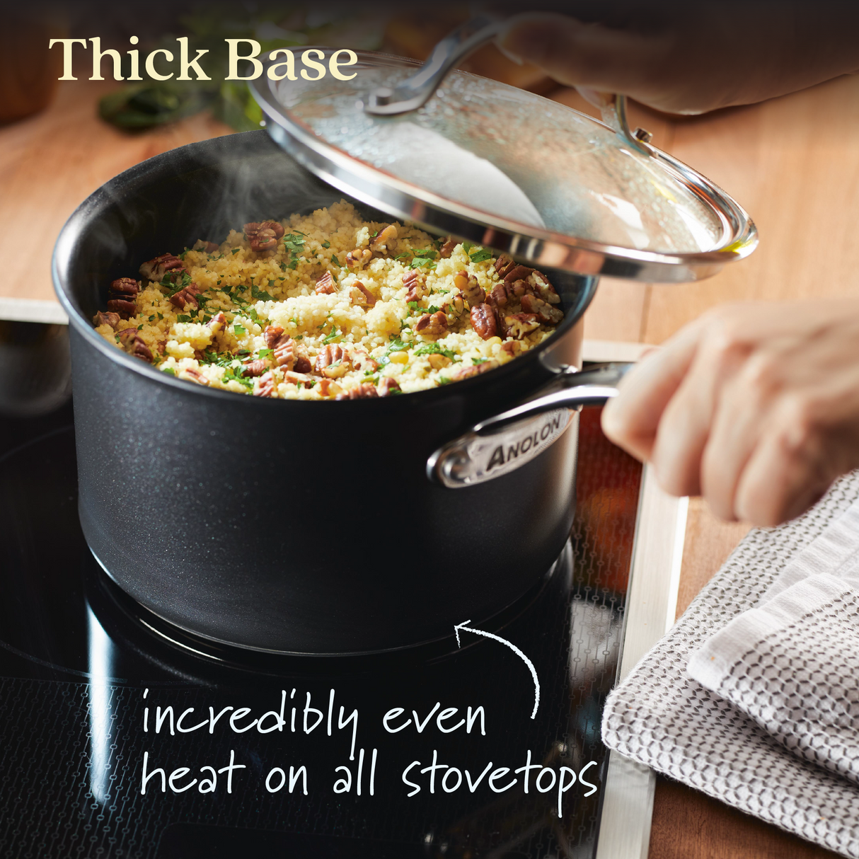 Anolon X SearTech: Non-Stick Saucepan & Lid - 18cm