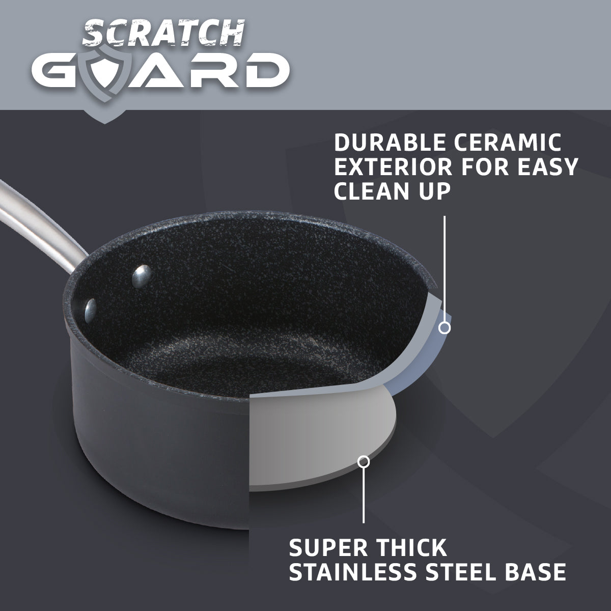 Prestige Scratch Guard Non-Stick Induction Casserole Dish & Lid - 5.7L/28cm