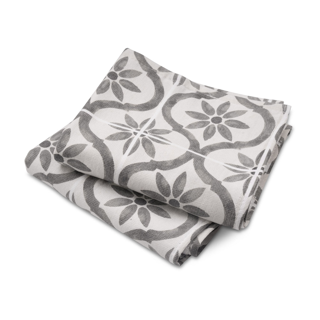Cuisinart Fouta Tea Towels, 2 Piece Set, Grey Tile