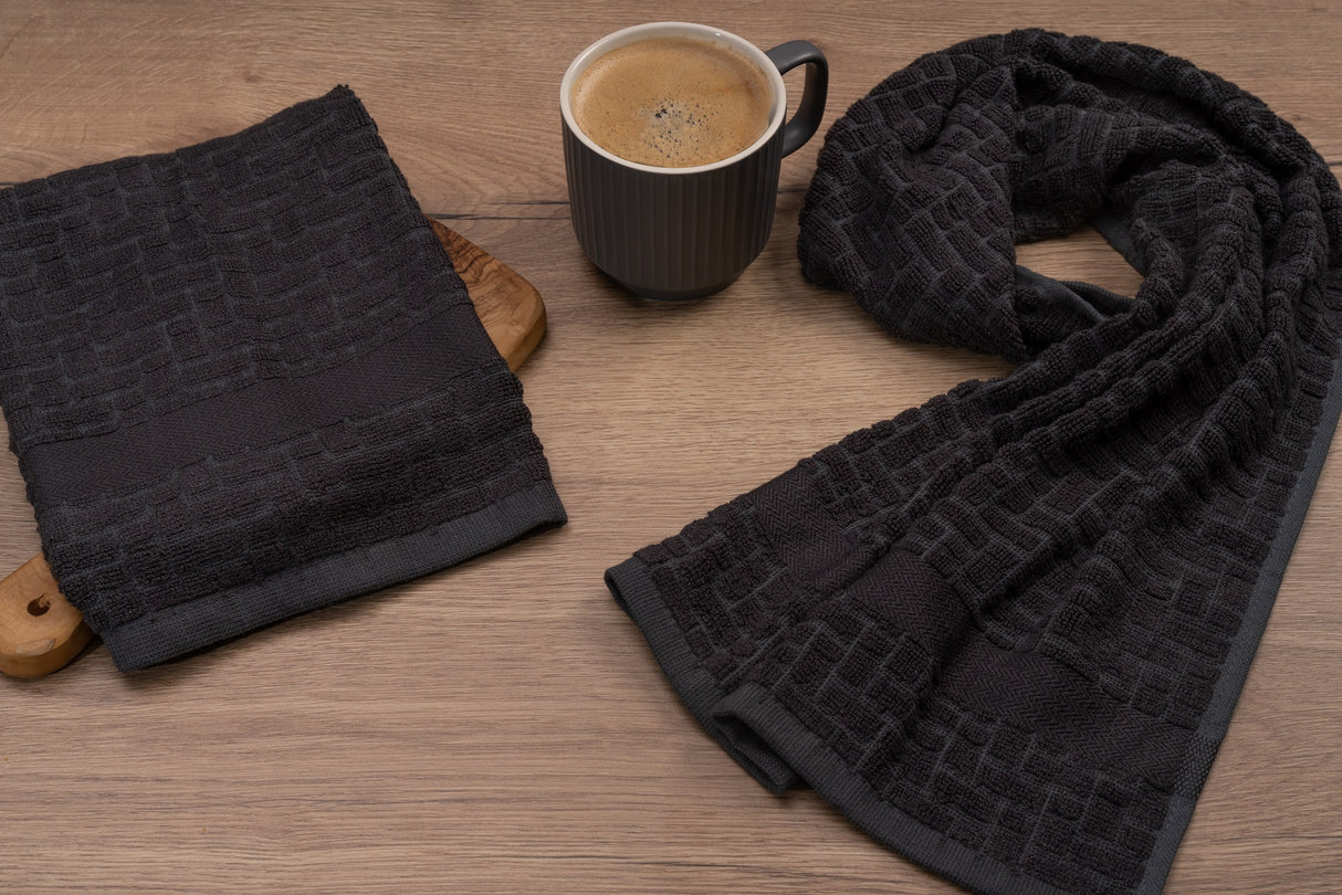 Cuisinart Bamboo Tea Towel, 2 Piece Set, Charcoal