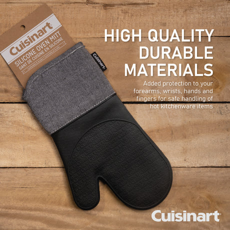 Cuisinart Silicone Oven Mitt - Herringbone Charcoal