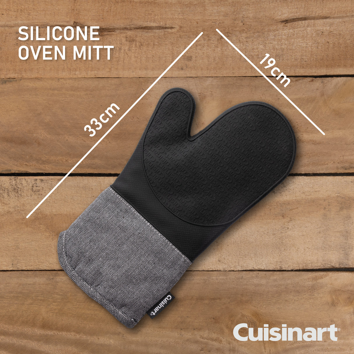 Cuisinart Silicone Oven Mitt - Herringbone Charcoal