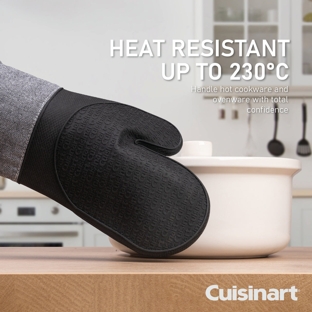 Cuisinart Silicone Oven Mitt - Herringbone Charcoal