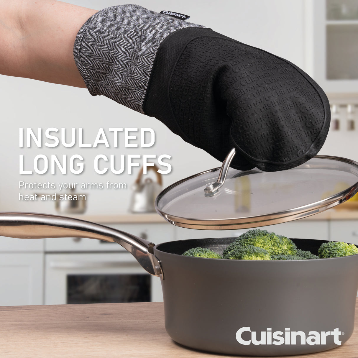 Cuisinart Silicone Oven Mitt - Herringbone Charcoal