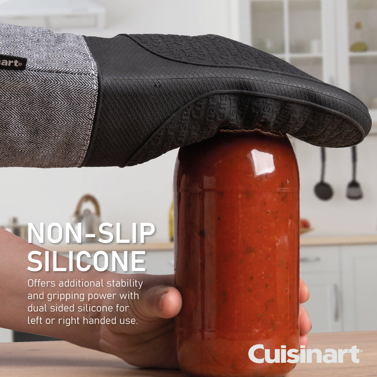 Cuisinart Silicone Oven Mitt - Herringbone Charcoal