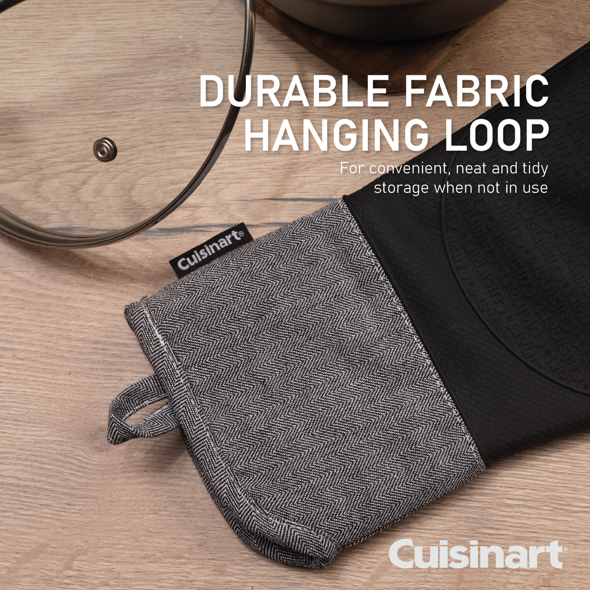 Cuisinart Silicone Oven Mitt - Herringbone Charcoal