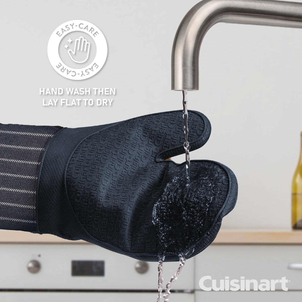 Cuisinart Silicone Oven Mitt - Denim Pin Stripe