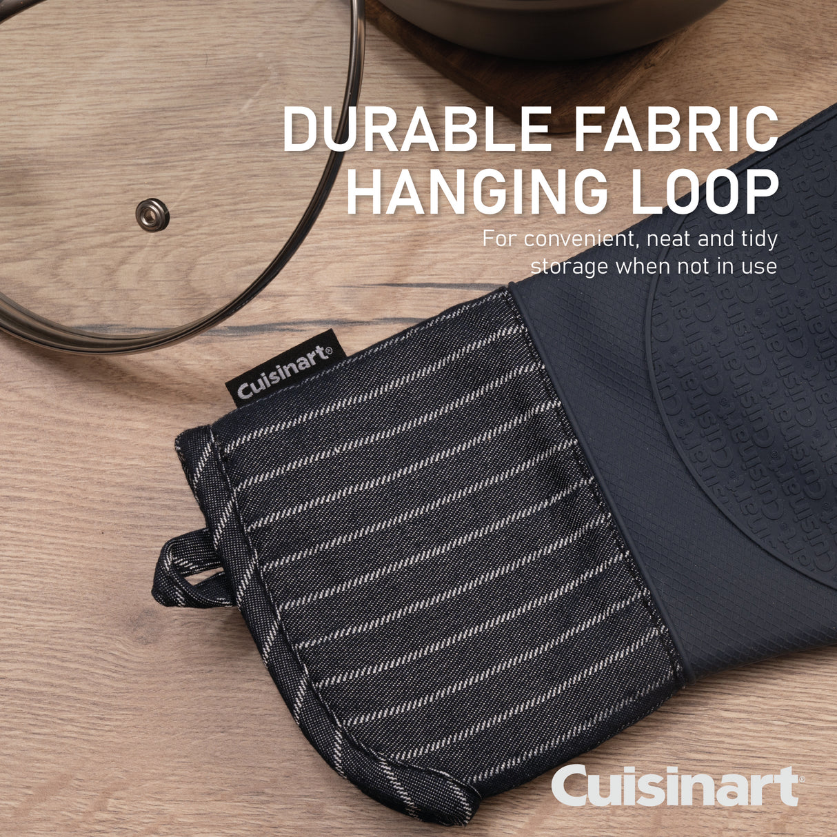 Cuisinart Silicone Oven Mitt - Denim Pin Stripe