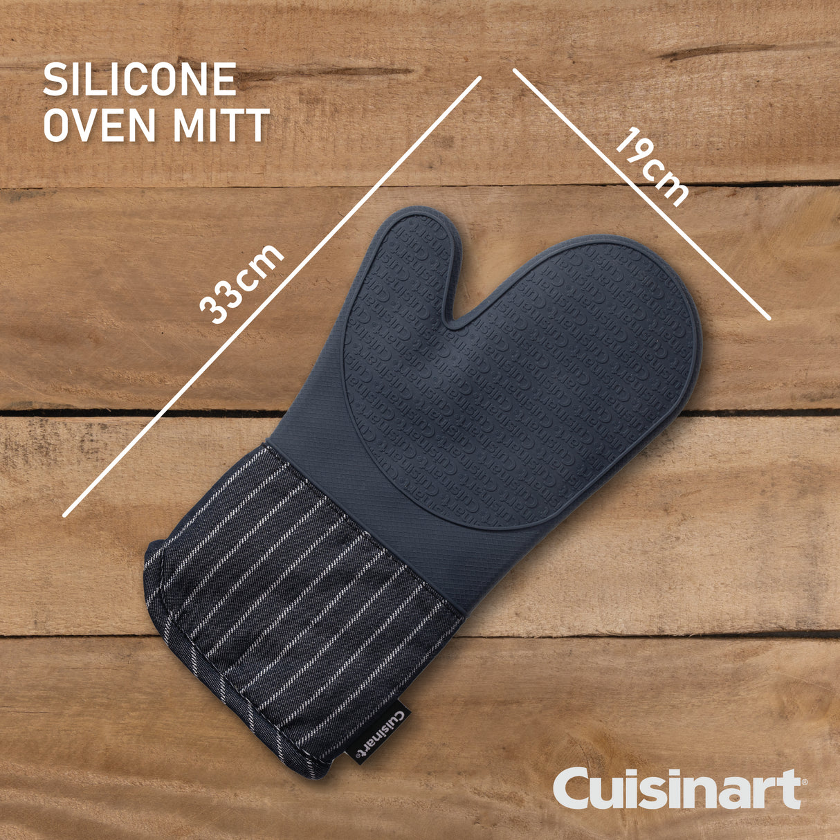 Cuisinart Silicone Oven Mitt - Denim Pin Stripe