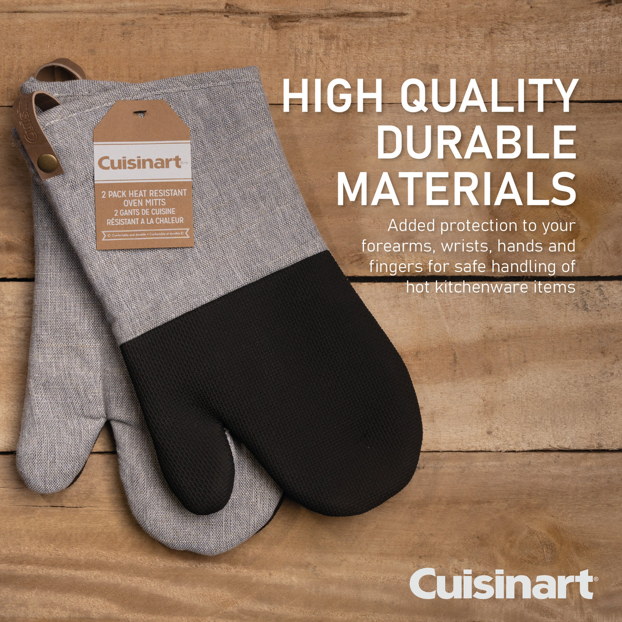 Cuisinart Neoprene Oven Mitt, 2 Piece - Grey