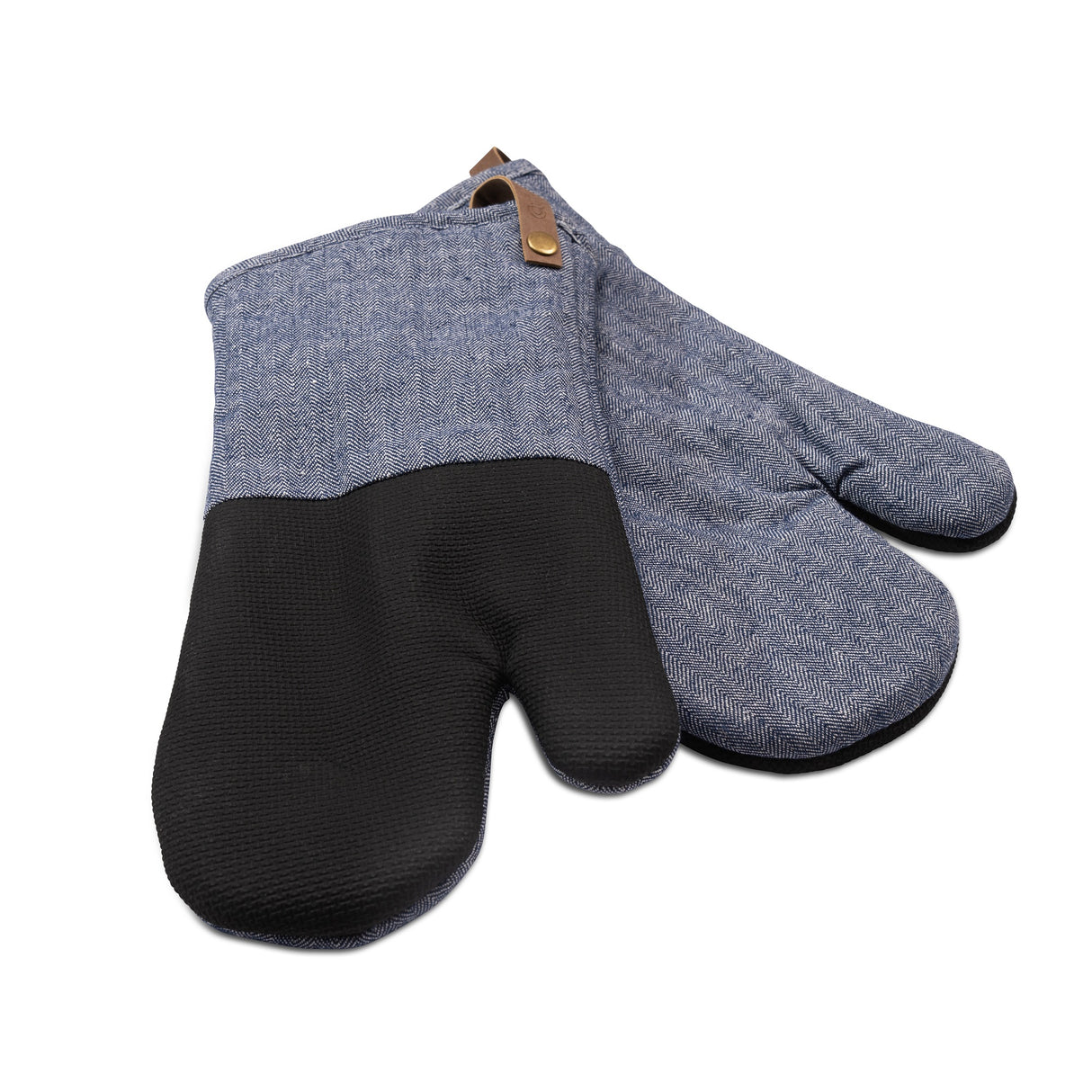 Cuisinart Neoprene Oven Mitt, 2 Piece - Herringbone Blue