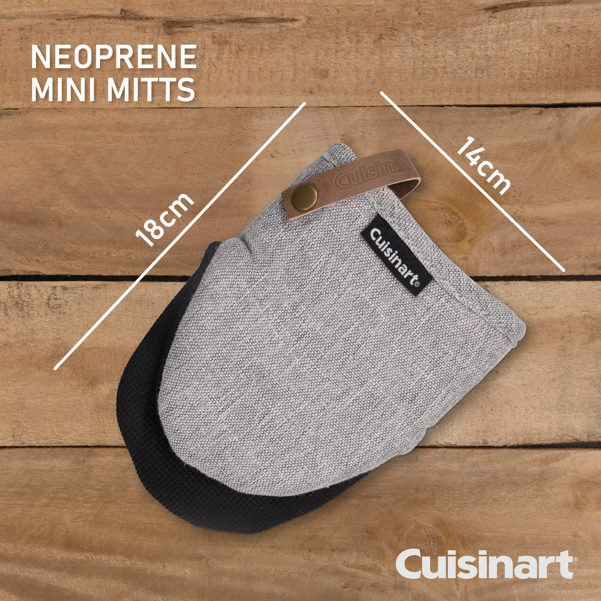 Cuisinart Neoprene Mini Mitt, 2 Piece - Grey