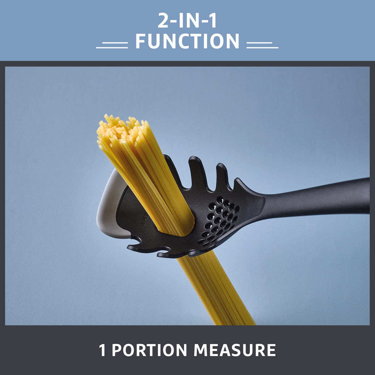 Prestige 2-in-1 Kitchen Utensil - Pasta Server with Silicone Edge