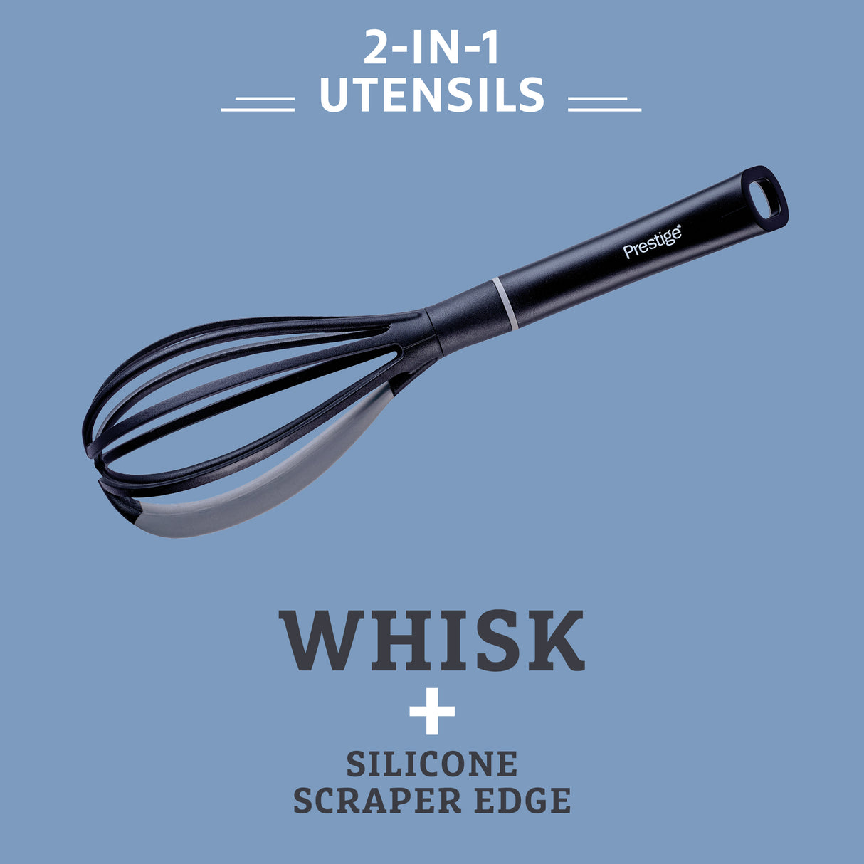 Prestige 2-in-1 Kitchen Utensil - Whisk with Silicone Edge