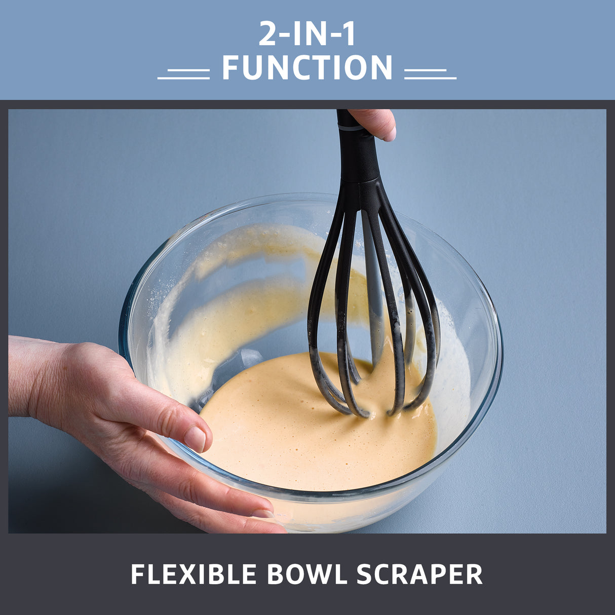 Prestige 2-in-1 Kitchen Utensil - Whisk with Silicone Edge