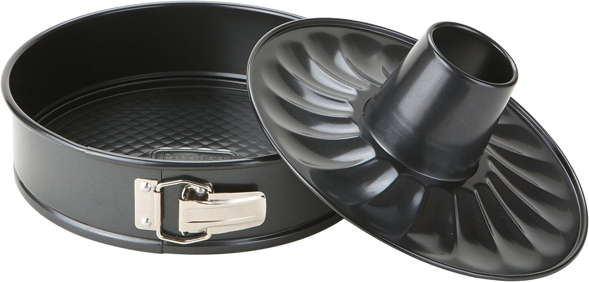 Prestige Inspire Bakeware Non-Stick Springform with Double Bottom, 10" - Black
