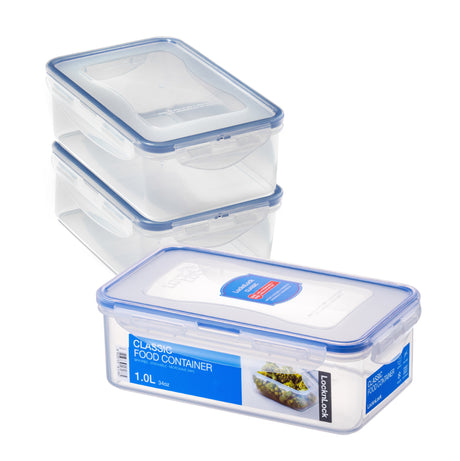 Set of 3 1 litre food storage containers from LocknLock