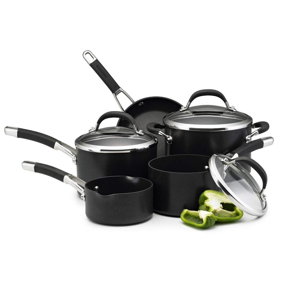 Circulon Premier Professional Pots and Pans Set Non Stick Cookware - Pack of 5