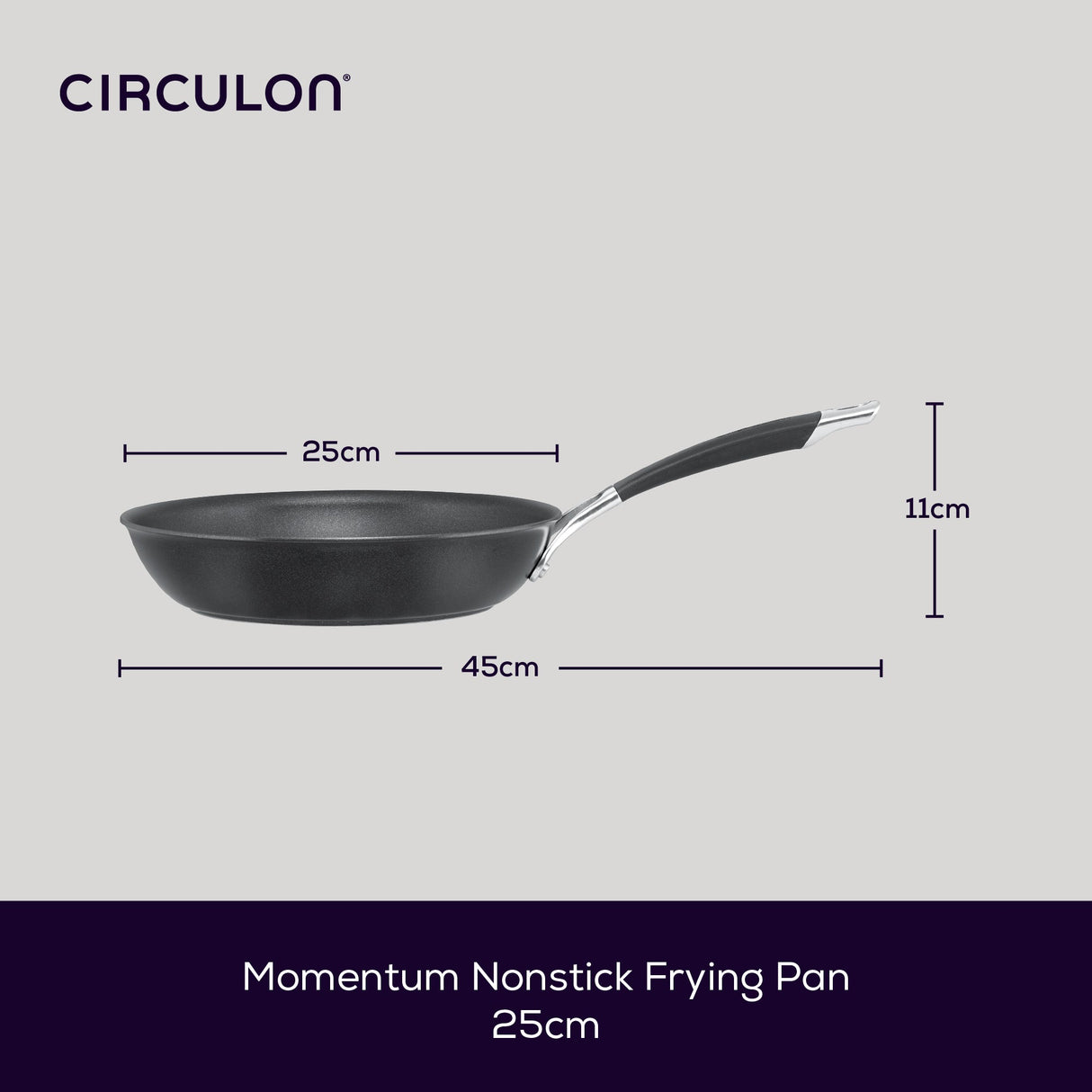 Circulon Momentum Hard Anodised Frying Pan - 22cm