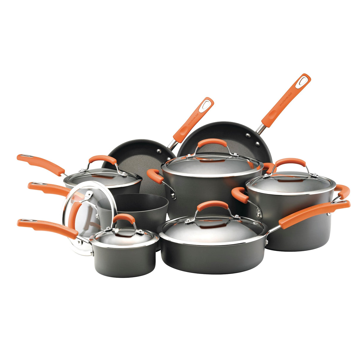 Rachael Ray Classic Brights Hard Anodised Cookware Set, 8pce