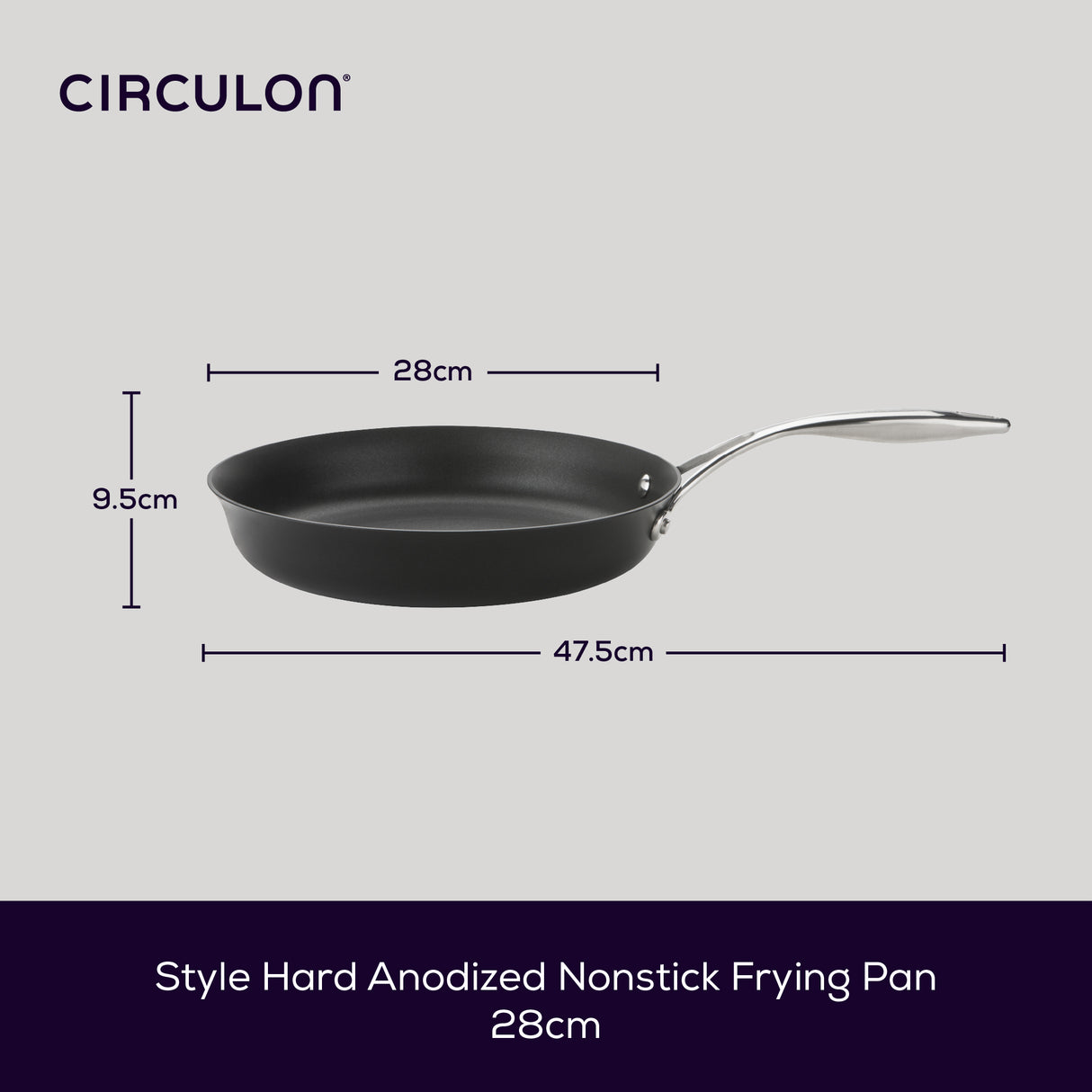 Circulon Style Non-Stick Induction Frying Pan - 28 cm