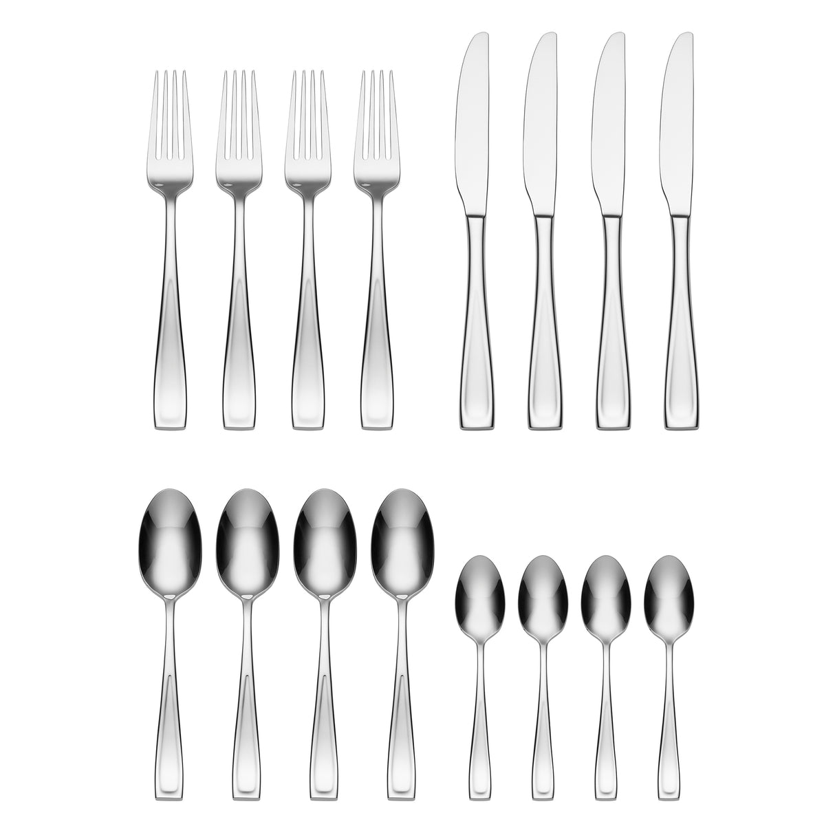 ONEIDA Moda II 16 Pieces Cutlery Set - Stainless Steel - 4 Person Place Setting