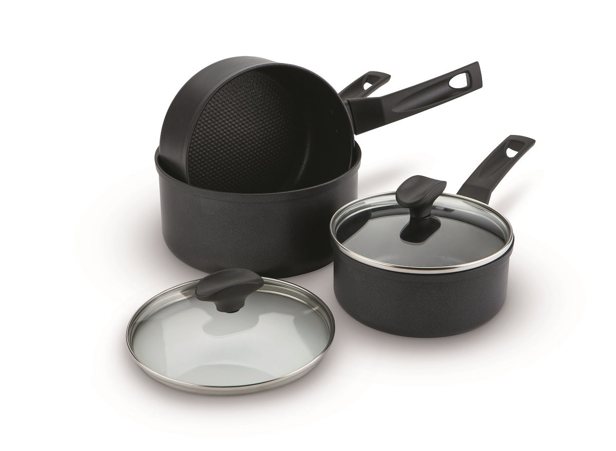 Prestige 9 X Tougher: Non-Stick Saucepan Set - 3 Pieces
