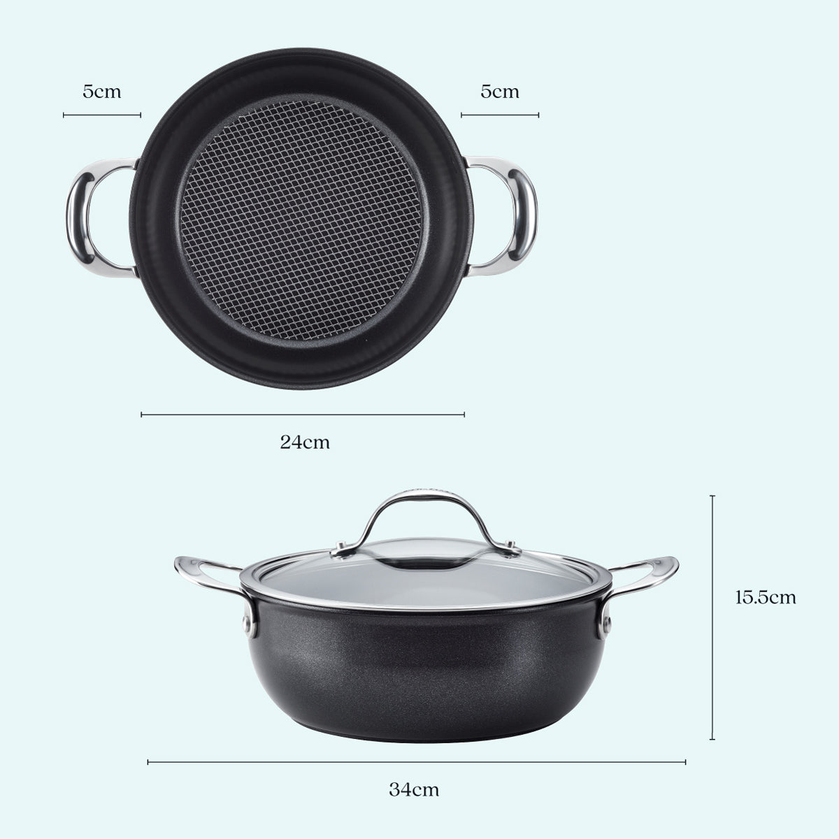 Anolon X SearTech: Non-Stick Casserole Pan & Lid