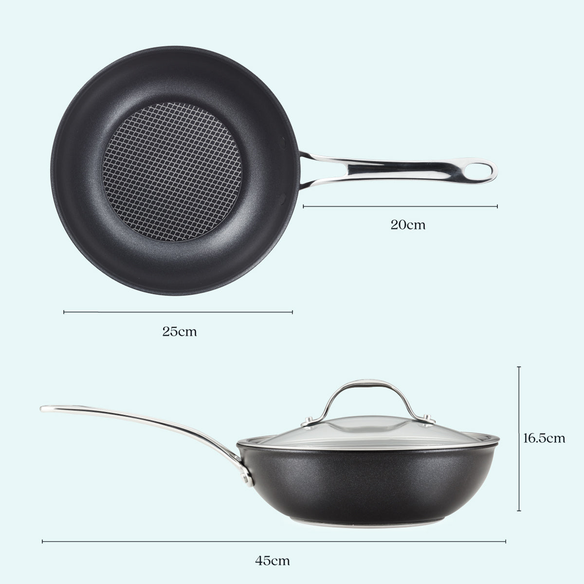 Anolon X SearTech: Non-Stick Wok & Lid