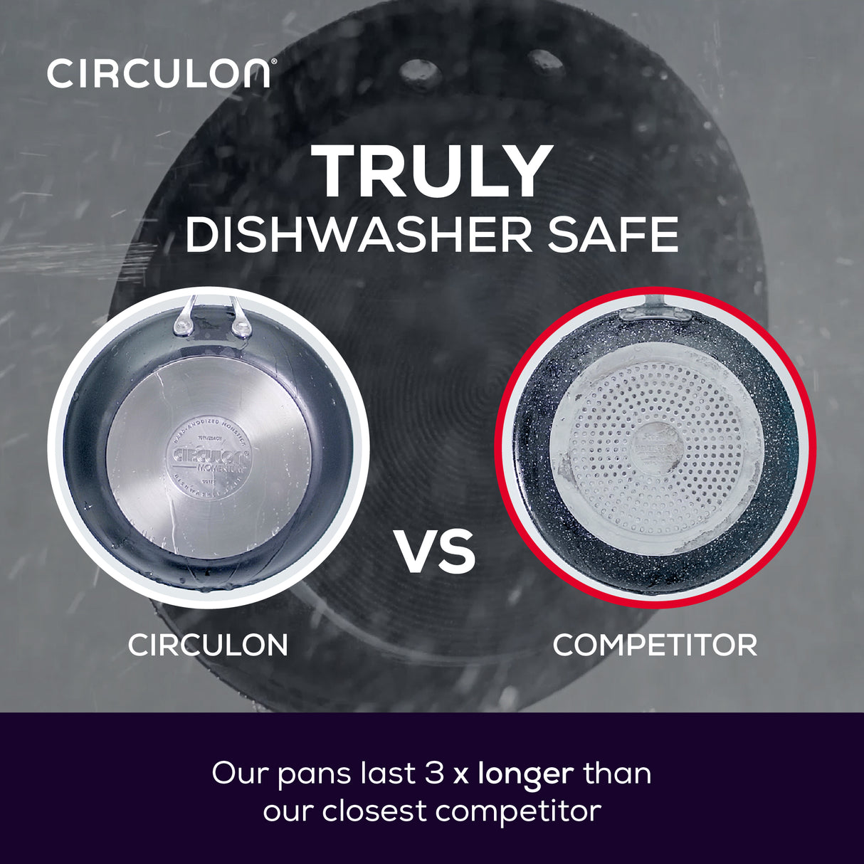 Circulon Style Hard Anodised Deep Chefs Casserole, 26cm/5.2L