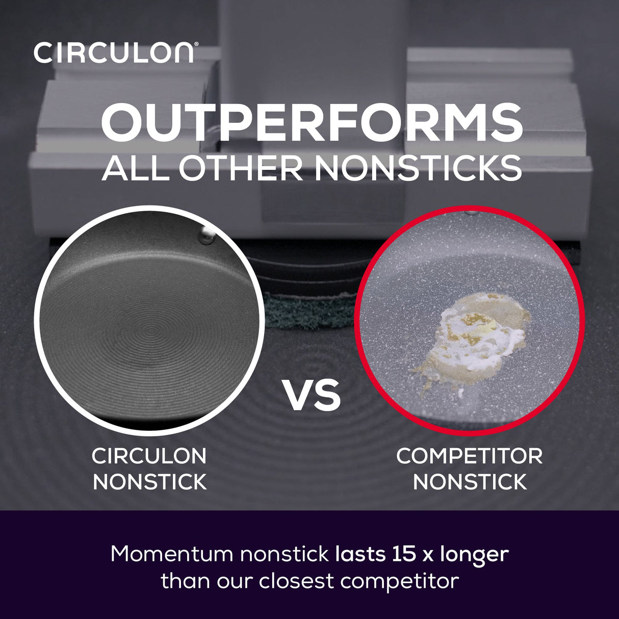 Circulon Momentum Hard Anodised Frying Pan - 22cm
