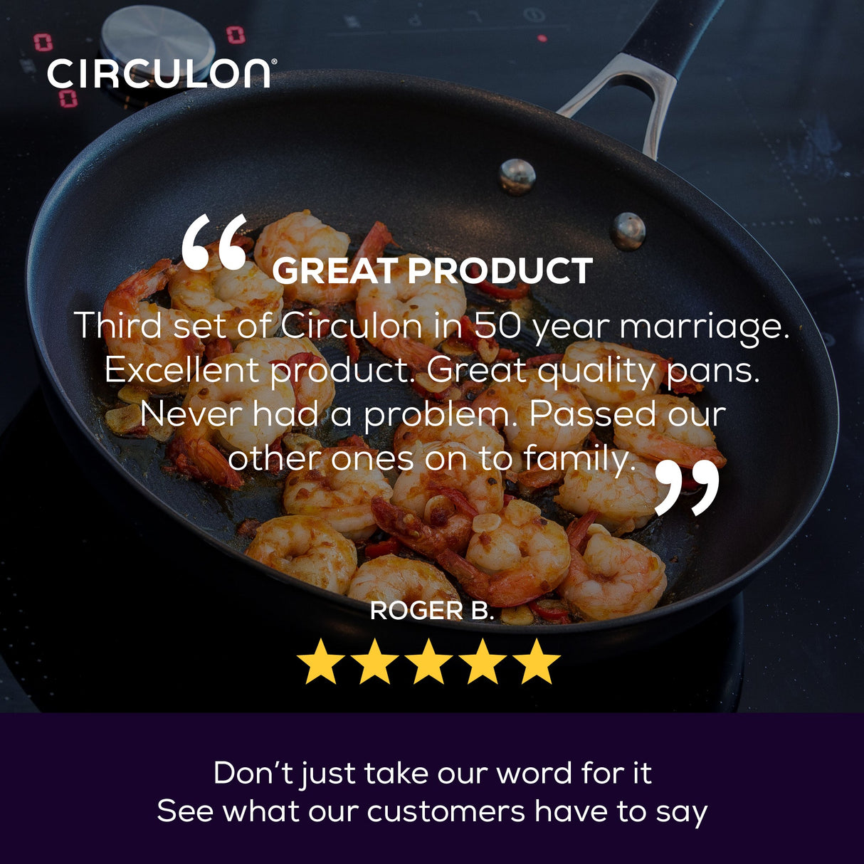 Circulon Momentum Hard Anodised Frying Pan - 22cm