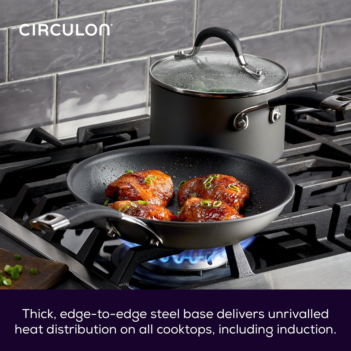 Circulon Momentum Hard Anodised Frying Pan - 22cm