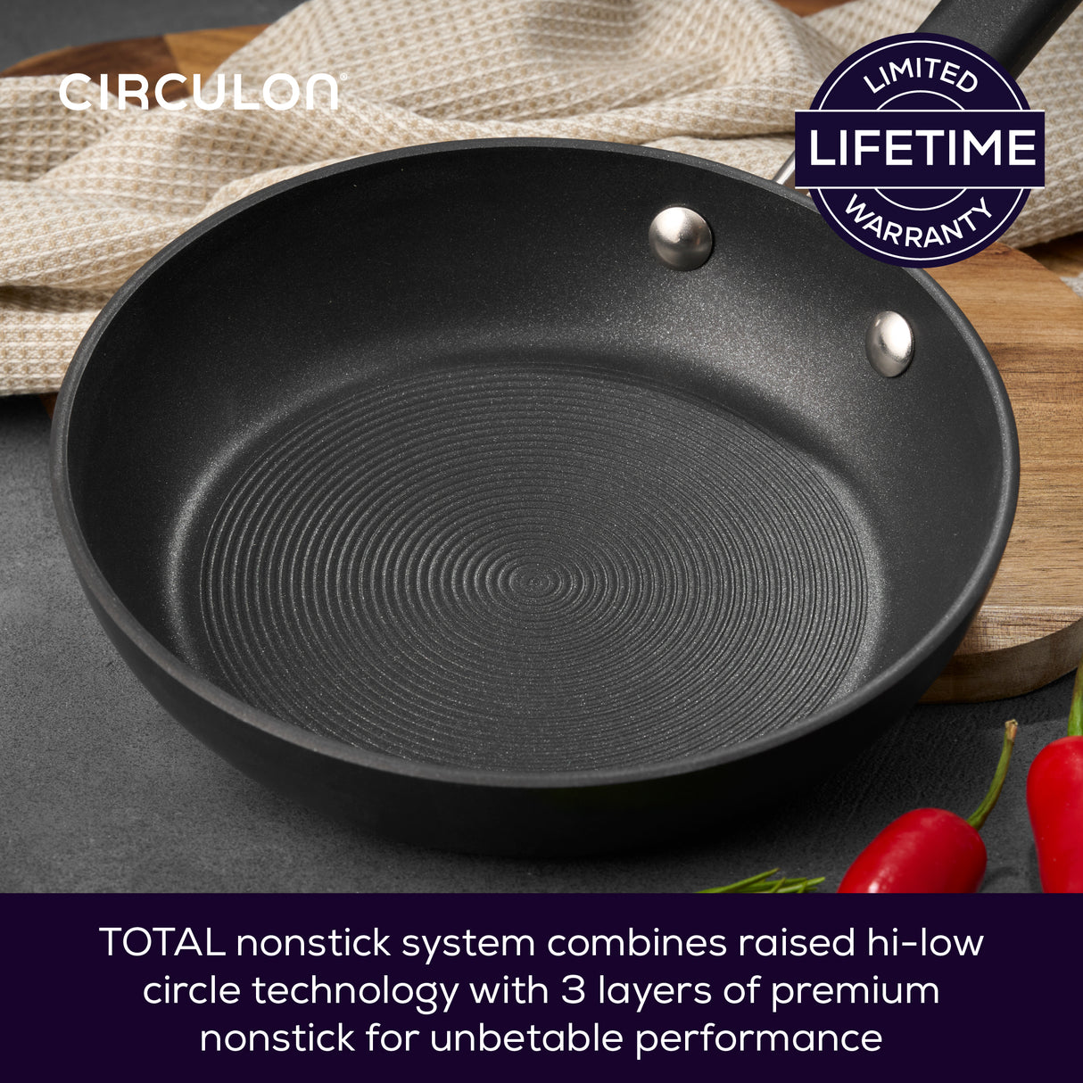 Circulon Premier Professional Frying Pan Set Non Stick Induction Pans - 20/28 cm