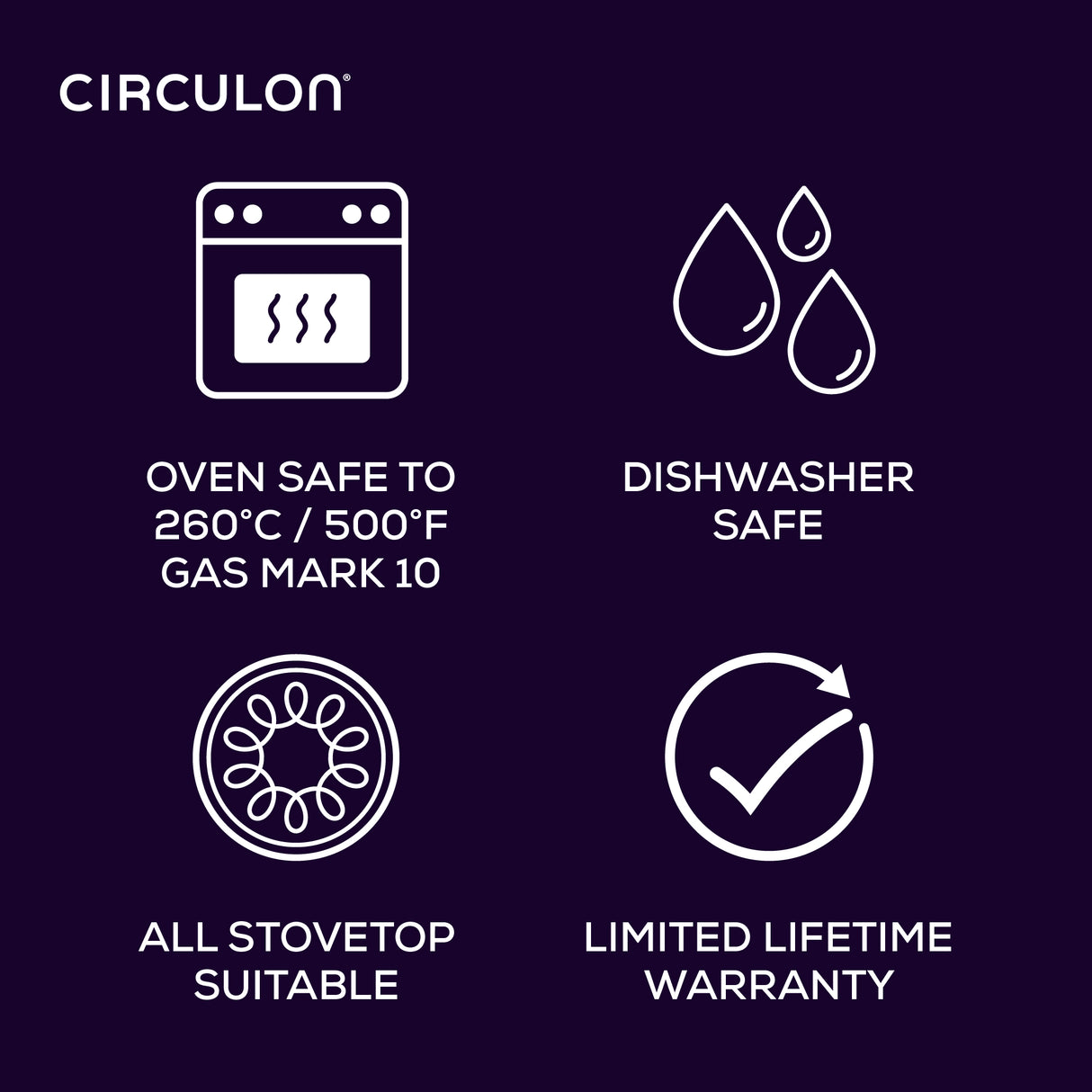 Circulon Style Hard Anodised Deep Chefs Casserole, 26cm/5.2L