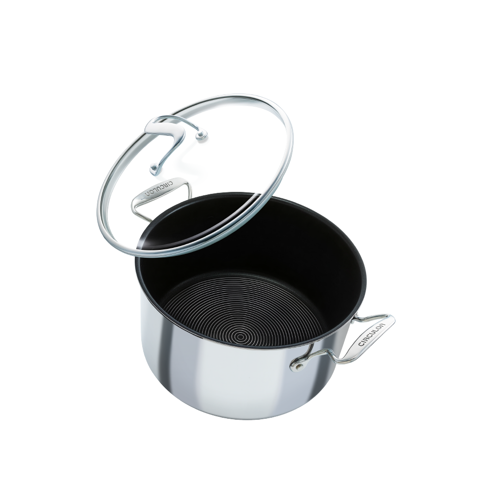 Circulon SteelShield™ Polished Stainless Steel Hybrid Non-Stick Stockpot & Lid - 7.6L