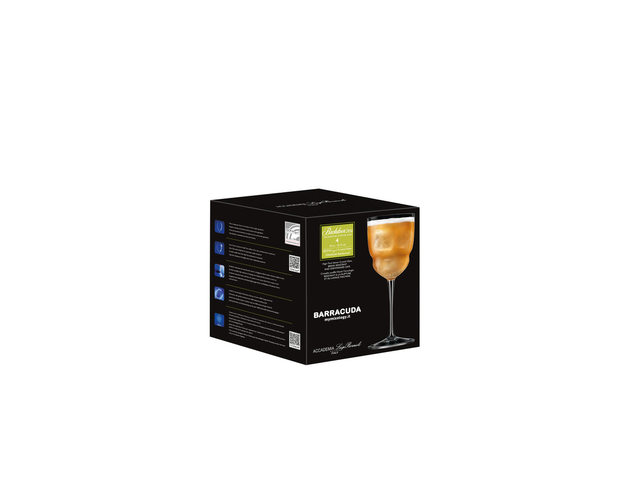 Luigi Bormioli Backdoor '20s Barracuda Glasses, 320ml x 4