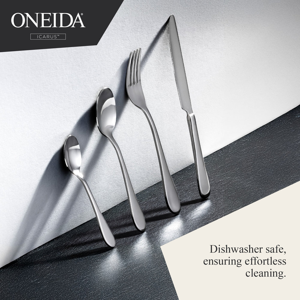 ONEIDA Icarus 24 Pieces Cutlery Set - Stainless Steel - 6 Person Place Setting