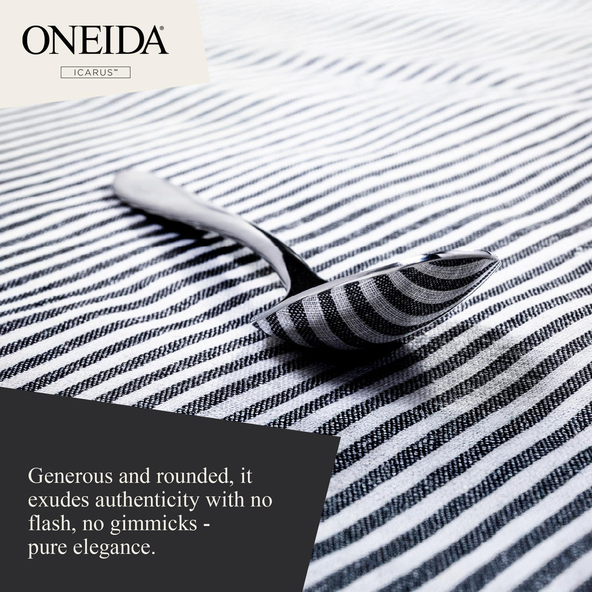 ONEIDA Icarus 24 Pieces Cutlery Set - Stainless Steel - 6 Person Place Setting