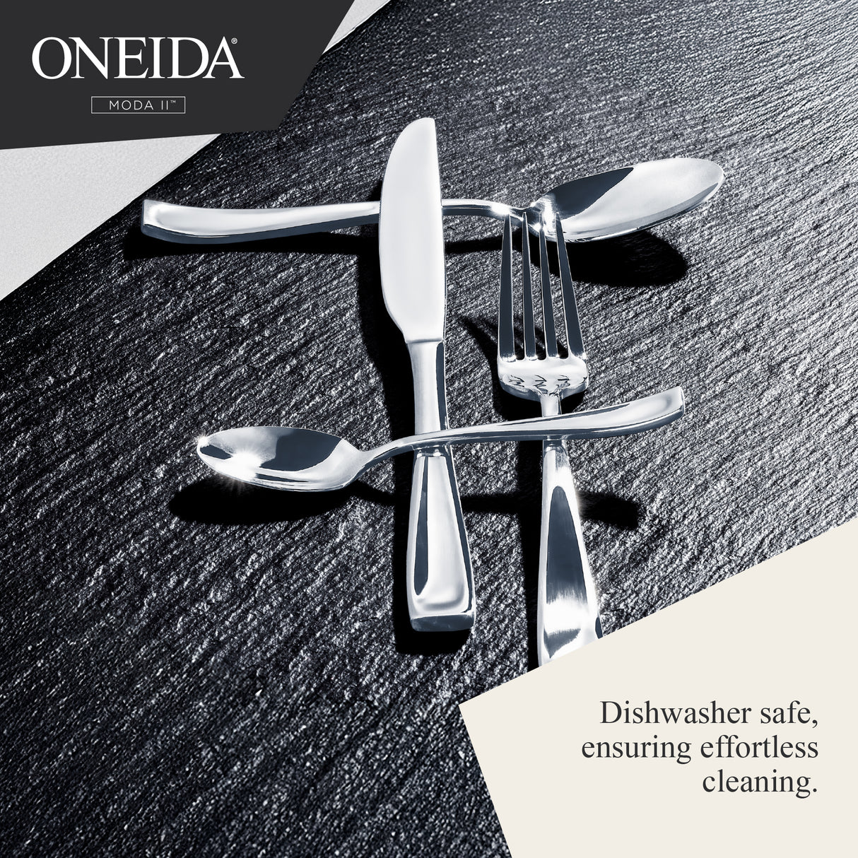 ONEIDA Moda II 24 Pieces Cutlery Set - Stainless Steel - 6 Person Place Setting