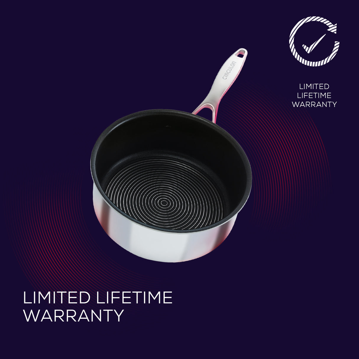 Circulon SteelShield™ Polished Stainless Steel Hybrid Non-Stick Saucepan & Lid Set - 3 Pieces