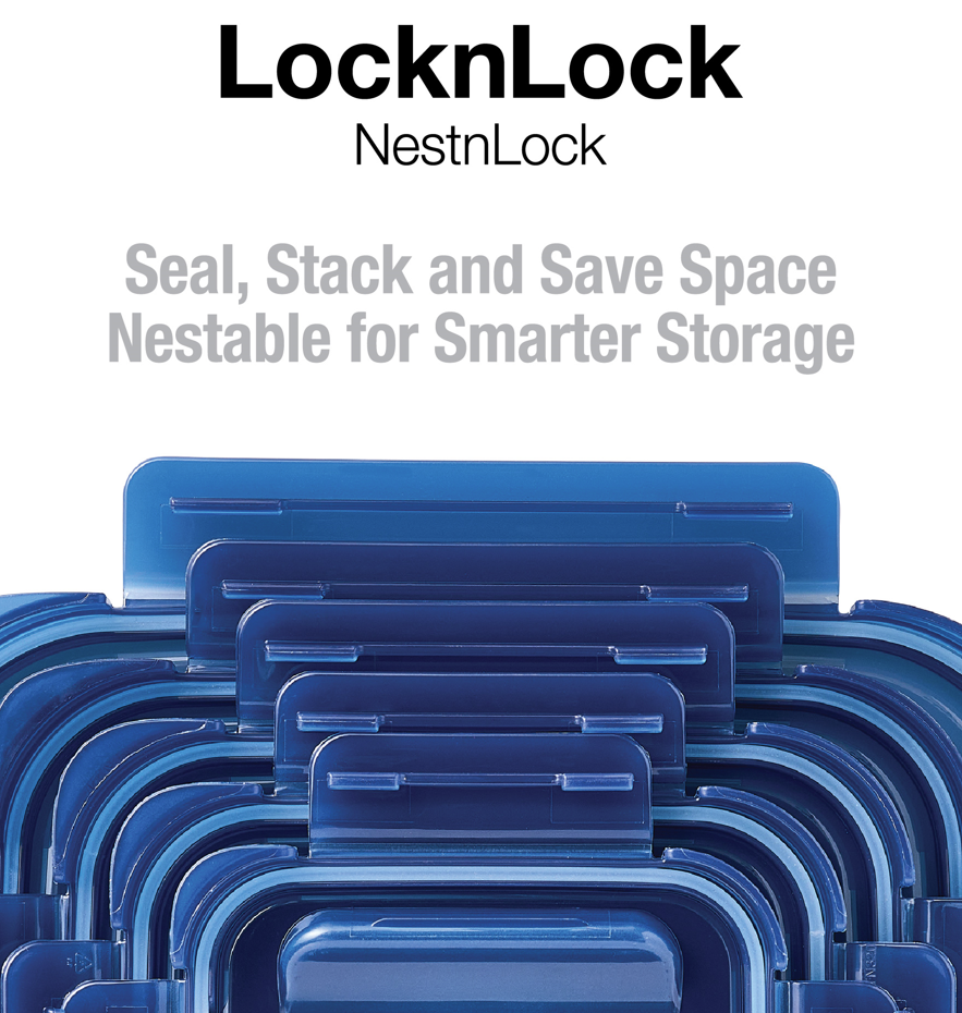 LocknLock NestnLock Container Set, 5pce - Blue
